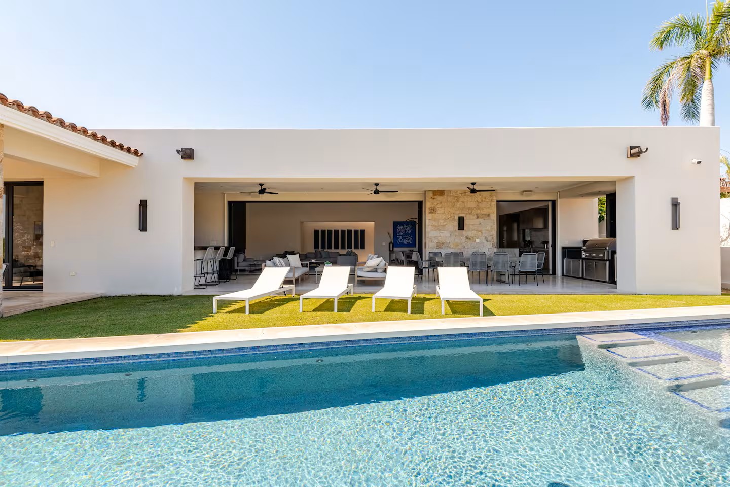 A luxury MPC Vacations villa in Los Cabos at golden hour